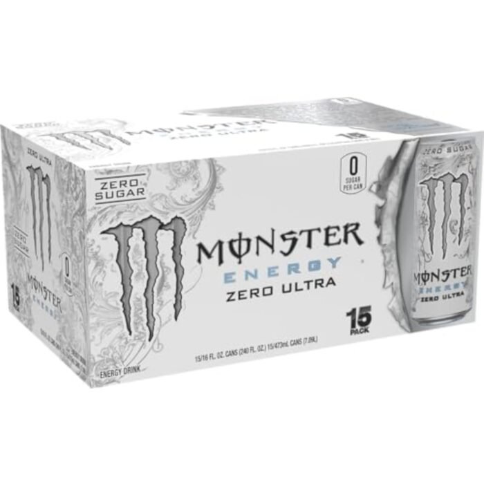 Monster Energy Zero Ultra, Sugar Free Energy Drink, 16 Ounce (Pack of 15) - Image 2