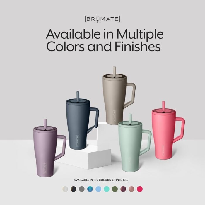 BrüMate Era 40 oz Tumbler with Handle and Straw | 100% Leakproof Insulated Tumbler with Lid and Straw | Made of Stainless Steel | Cup Holder Friendly Base | 40oz (Lilac Dusk) - Image 6