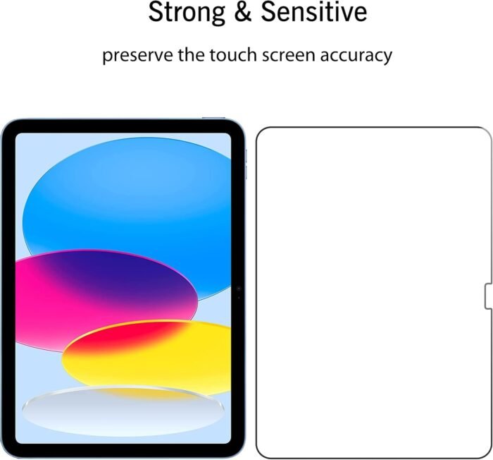 Ailun 2 Pack Screen Protector for iPad 10th Generation 10.9 Inch Display 2022 Tempered Glass [Face ID & Apple Pencil Compatible] Ultra Sensitive Case Friendly [2 Pack] - Image 5