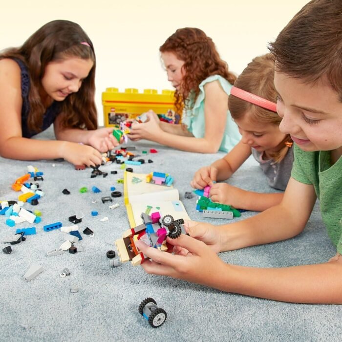 LEGO Classic Medium Creative Brick Box 10696 Building Toy Set - Featuring Storage, Includes Train, Car, and a Tiger Figure, and Playset for Kids, Boys, and Girls Ages 4-99 - Image 4