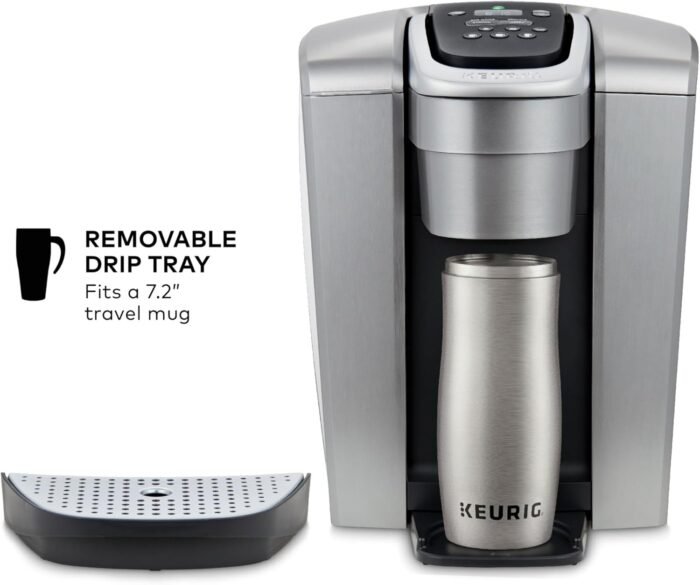 Keurig K-Elite Single Serve K-Cup Pod Coffee Maker, with Strength and Temperature Control, Iced Coffee Capability, 8 to 12oz Brew Size, Programmable, Brushed Silver - Image 4