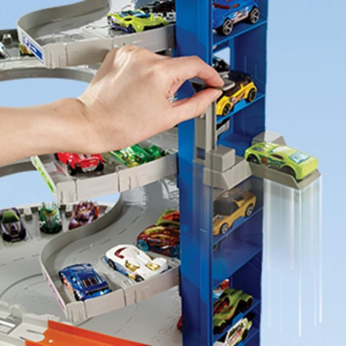 Hot Wheels Toy Car Track Set & 4 1:64 Scale Cars, Super Ultimate Garage, 3+ ft Tall with Motorized Gorilla & Storage for 140 Cars (Amazon Exclusive) - Image 18