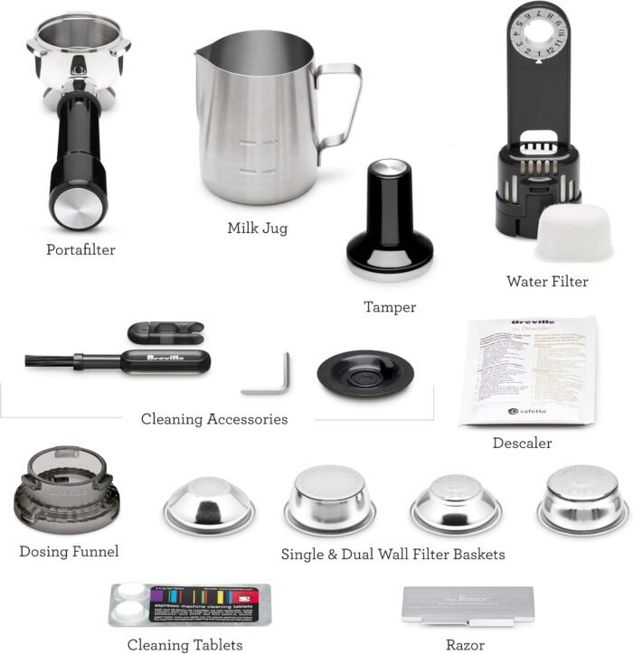Breville the Barista Pro Espresso Machine with Grinder & Milk Frother, Espresso Maker with Seconds Heat Up, Cappuccino & Latte Machine for Home, BES878BSS, Brushed Stainless Steel - Image 7
