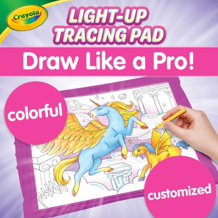 Crayola Light Up Tracing Pad - Pink, Art Kit for Kids, Kids Toys & Games, Light Box, Holiday Gifts for Girls & Boys, 6+ [Amazon Exclusive] - Image 6