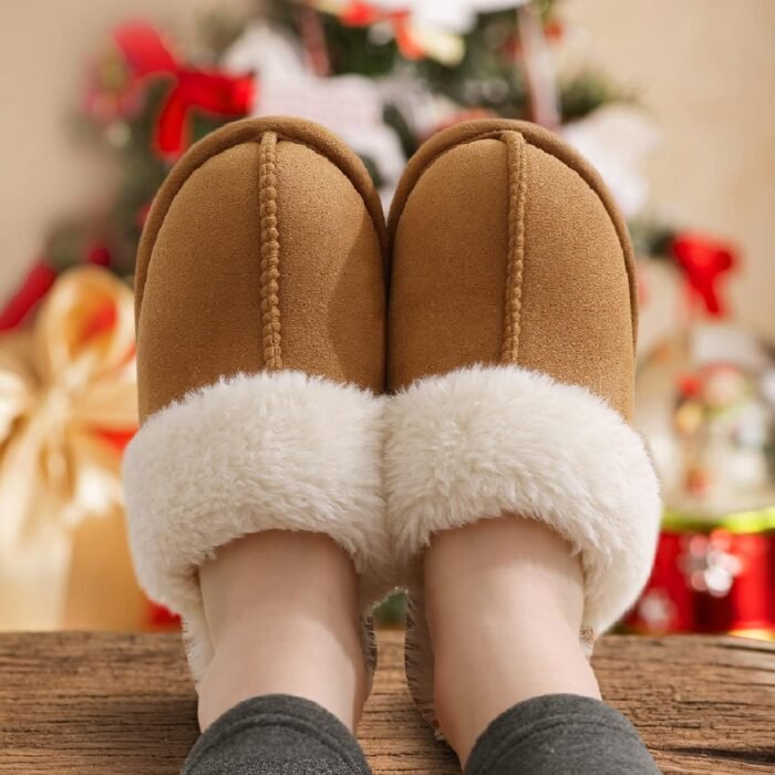 Litfun Women's Fuzzy Memory Foam Slippers Fluffy Winter House Shoes Indoor and Outdoor - Image 2