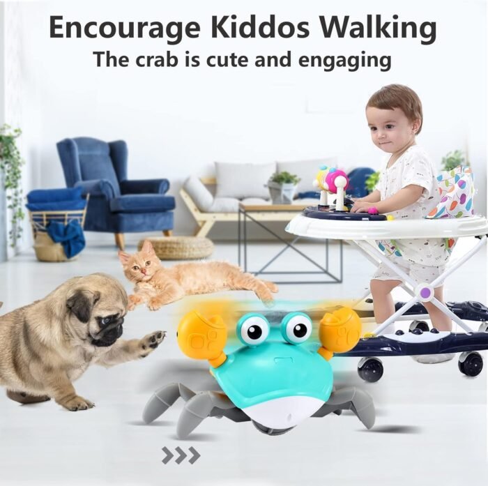 control future Crawling Crab Baby Toy - Infant Tummy Time Toys 3 4 5 6 7 8 9 10 11 12 Babies Boy 3-6 6-12 Learning Crawl 9-12 12-18 Walking Toddler 36 Months Old Music Development 1st Birthday Gifts - Image 5