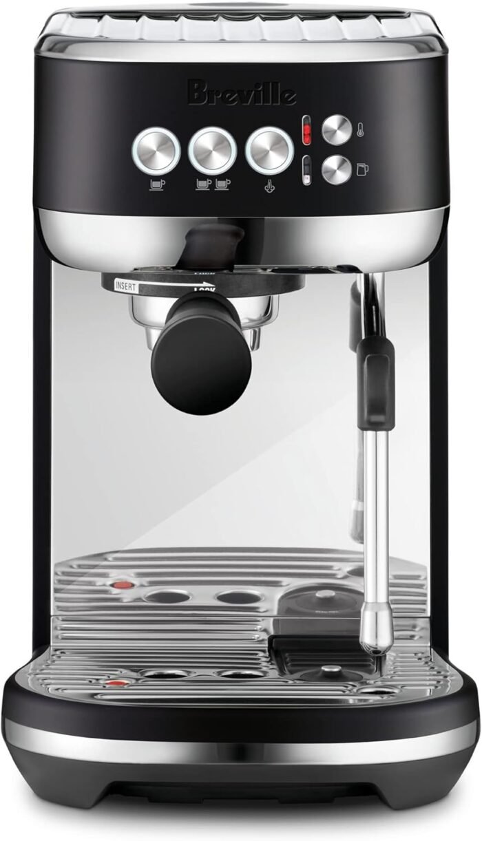 Breville the Bambino Plus Espresso Machine with Auto Milk Frother, Espresso Maker with Seconds Heat Up, Cappuccino & Latte Machine for Home, BES500BTR, Black Truffle