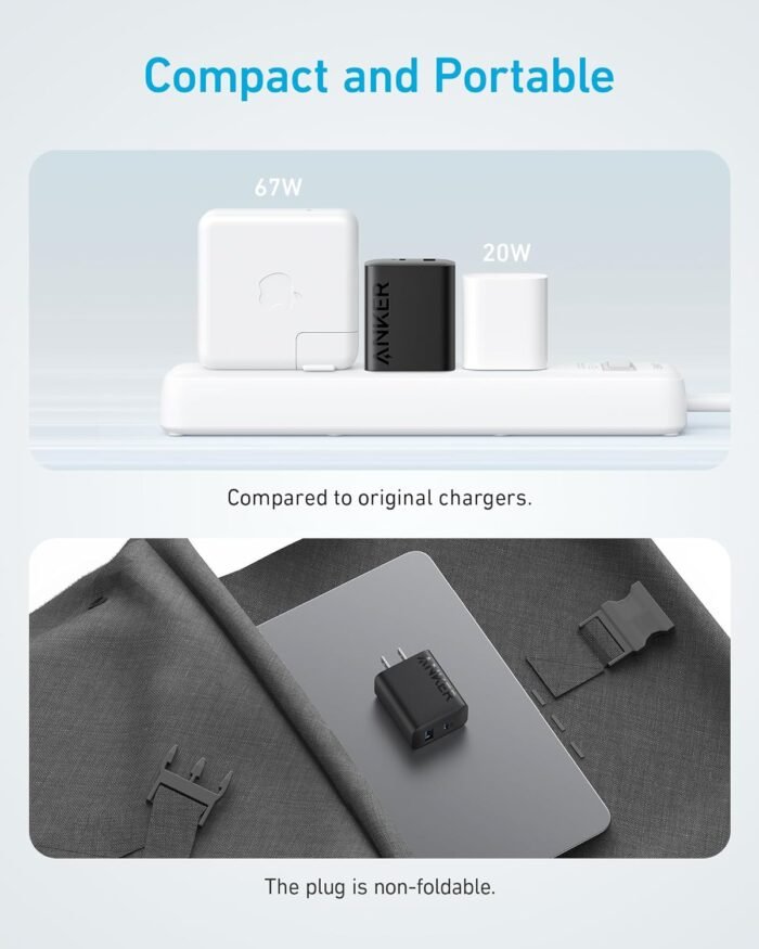 Anker iPhone 16 Charger, USB C Charger Block, 2-Pack 20W Fast Wall Charger for 16/16 Pro/Pro Max / iPad Pro and More, with 2 Pack 5 ft USB-C Cable - Image 5
