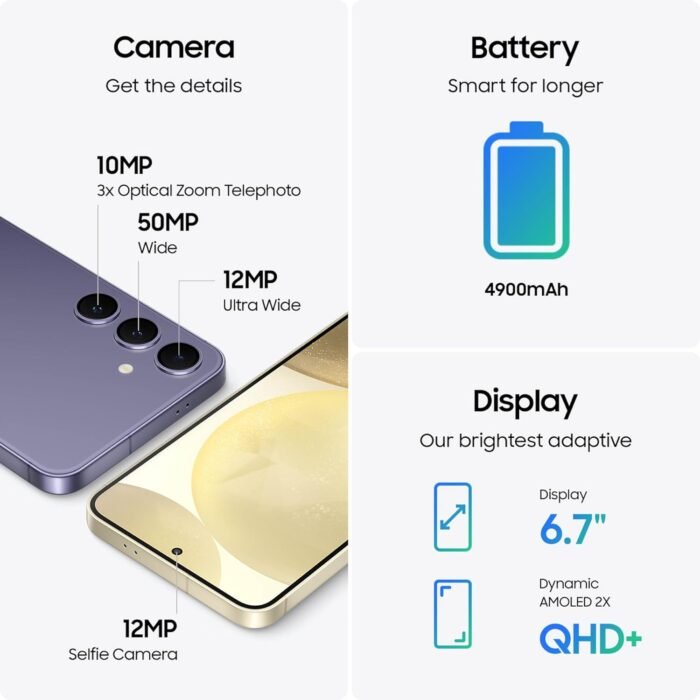 Samsung Galaxy S24+ Plus Cell Phone, 512GB AI Smartphone, Unlocked Android, 50MP Camera, Fast Processor, Long Battery Life, AMOLED Display, US Version 2024, Cobalt Violet - Image 5