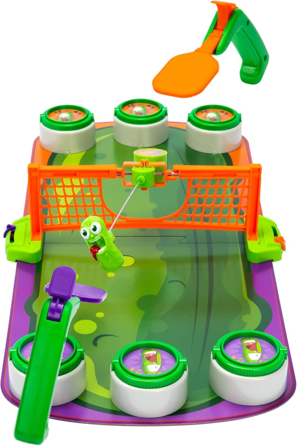 Pickleball Blast - The Pickle Smackdown Game, Players Will Love to Smash the Wildly Wiggling Pickle With Their Pickleball Paddle & Try to Flip Over the Pickle Jar Lids to Win, For 2 People, Aged 6+ - Image 2
