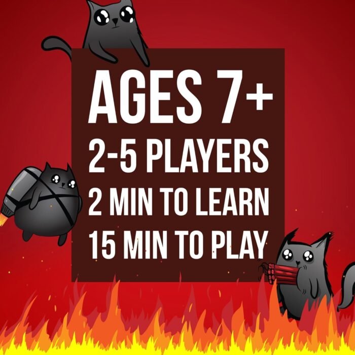 Exploding Kittens Original Edition - Hilarious Game for Family Game Night - Funny Card Games for Ages 7 and Up - 56 Cards - 2-5 Players - 15 Minutes of Play - Image 6