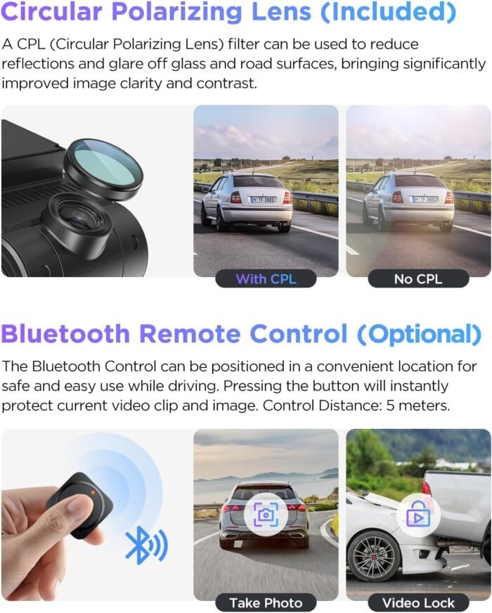 VIOFO A229 Pro 4K HDR Dash Cam, Dual STARVIS 2 IMX678 IMX675, 4K+2K Front and Rear Car Camera, 2 Channel with HDR, Voice Control, 5GHz WiFi GPS, Night Vision 2.0, 24H Parking Mode, Support 512GB Max - Image 7