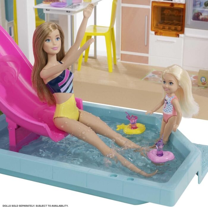 Barbie DreamHouse, Doll House Playset with 75+ Toy Furniture & Accessories, 10 Play Areas, Lights & Sounds, Wheelchair-Accessible Elevator (Amazon Exclusive) - Image 3