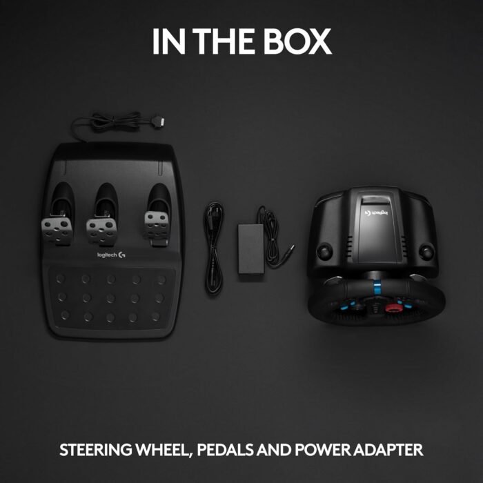 Logitech G29 Driving Force Racing Wheel and Floor Pedals, Real Force Feedback, Stainless Steel Paddle Shifters, Leather Steering Wheel Cover for PS5, PS4, PC, Mac - Black - Image 9