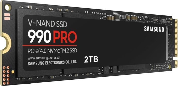 SAMSUNG 990 PRO SSD NVMe M.2 PCIe Gen4, M.2 2280 Internal Solid State Hard Drive, Seq. Read Speeds Up to 7,450 MB/s for High End Computing, Gaming, and Heavy Duty Workstations, MZ-V9P2T0B/AM