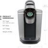 Keurig K-Elite Single Serve K-Cup Pod Coffee Maker, with Strength and Temperature Control, Iced Coffee Capability, 8 to 12oz Brew Size, Programmable, Brushed Silver - Image 8