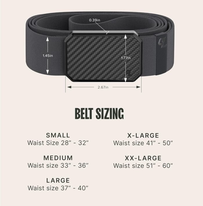 Groove Life Groove Belt Men's Stretch Nylon Belt with Magnetic Aluminum Buckle, Lifetime Coverage - Image 6