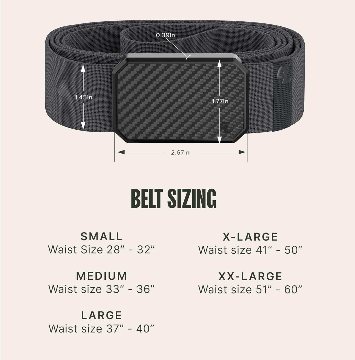Groove Life Groove Belt Men's Stretch Nylon Belt with Magnetic Aluminum Buckle, Lifetime Coverage - Image 6