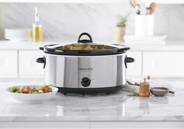 Crock-Pot 7 Quart Oval Manual Slow Cooker, Stainless Steel (SCV700-S-BR), Versatile Cookware for Large Families or Entertaining - Image 7