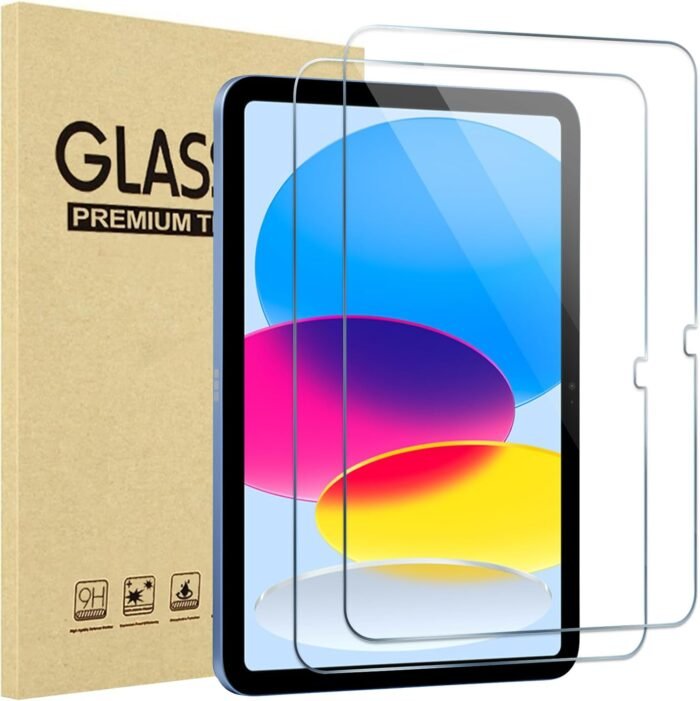ProCase 2 Pack Screen Protector for iPad 10th Generation 2022 A2696/A2757/A2777 10.9 Inch, Tempered Glass Film Guard for iPad 10 -Clear