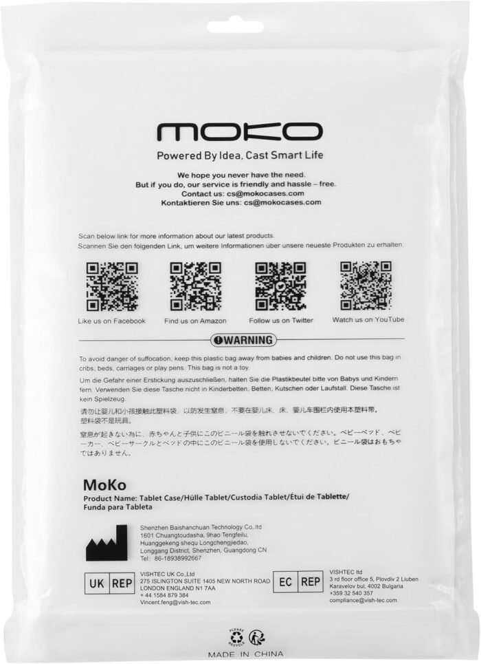 MoKo Case for iPad 10th Generation 10.9 inch 2022, Slim Stand Protective Cover with Hard PC Translucent Back Shell Cover for iPad 10th Gen 2022, Support Touch ID, Auto Wake/Sleep, Navy Blue - Image 9