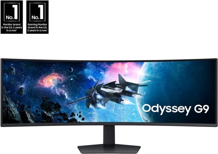 SAMSUNG 49-Inch Odyssey G9 Series DQHD 1000R Curved Gaming Monitor, 1ms(GtG), VESA DisplayHDR 1000, 240Hz, AMD FreeSync Premium Pro, Height Adjustable Stand, LS49CG954ENXZA, 2024 - Image 2