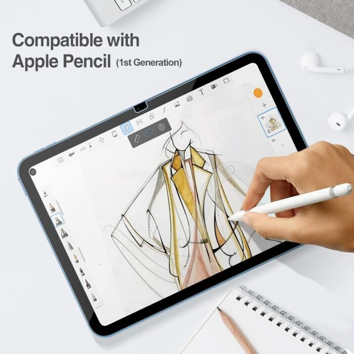 ProCase 2 Pack Screen Protector for iPad 10th Generation 2022 A2696/A2757/A2777 10.9 Inch, Tempered Glass Film Guard for iPad 10 -Clear - Image 8