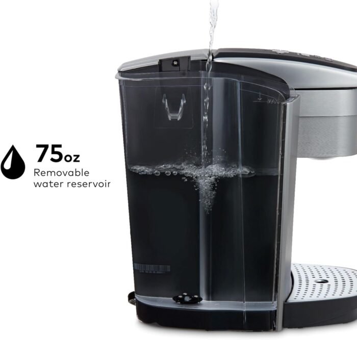 Keurig K-Elite Single Serve K-Cup Pod Coffee Maker, with Strength and Temperature Control, Iced Coffee Capability, 8 to 12oz Brew Size, Programmable, Brushed Silver - Image 9