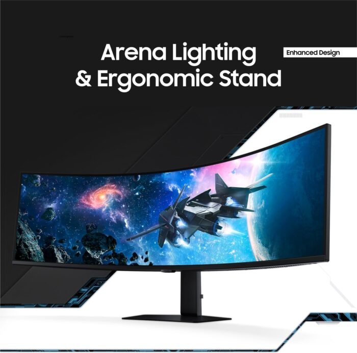 SAMSUNG 49-Inch Odyssey G9 Series DQHD 1000R Curved Gaming Monitor, 1ms(GtG), VESA DisplayHDR 1000, 240Hz, AMD FreeSync Premium Pro, Height Adjustable Stand, LS49CG954ENXZA, 2024 - Image 5