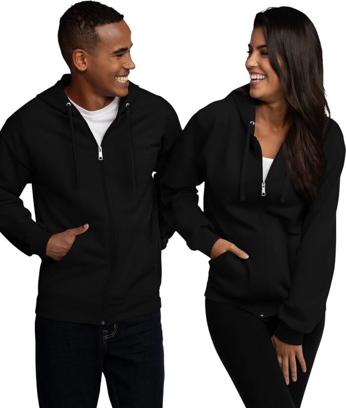 Fruit of the Loom Men's Eversoft Fleece Hoodies, Moisture Wicking & Breathable, Full Zip Hooded Sweatshirt - Image 5