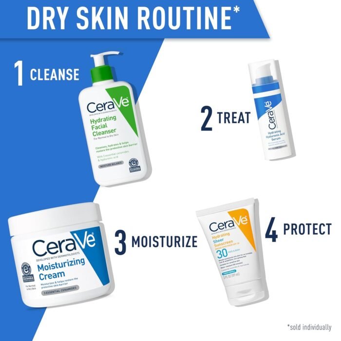 CeraVe Moisturizing Cream | Body and Face Moisturizer for Dry Skin | Body Cream with Hyaluronic Acid and Ceramides | Daily Moisturizer | Oil-Free | Fragrance Free | Non-Comedogenic | 19 Ounce - Image 6