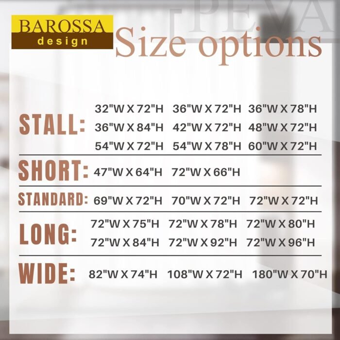 Barossa Design Plastic Shower Liner Clear - Premium PEVA Shower Curtain Liner with Rustproof Grommets and 3 Magnets, Waterproof Cute Lightweight Standard Size Shower Curtains for Bathroom - Clear - Image 7