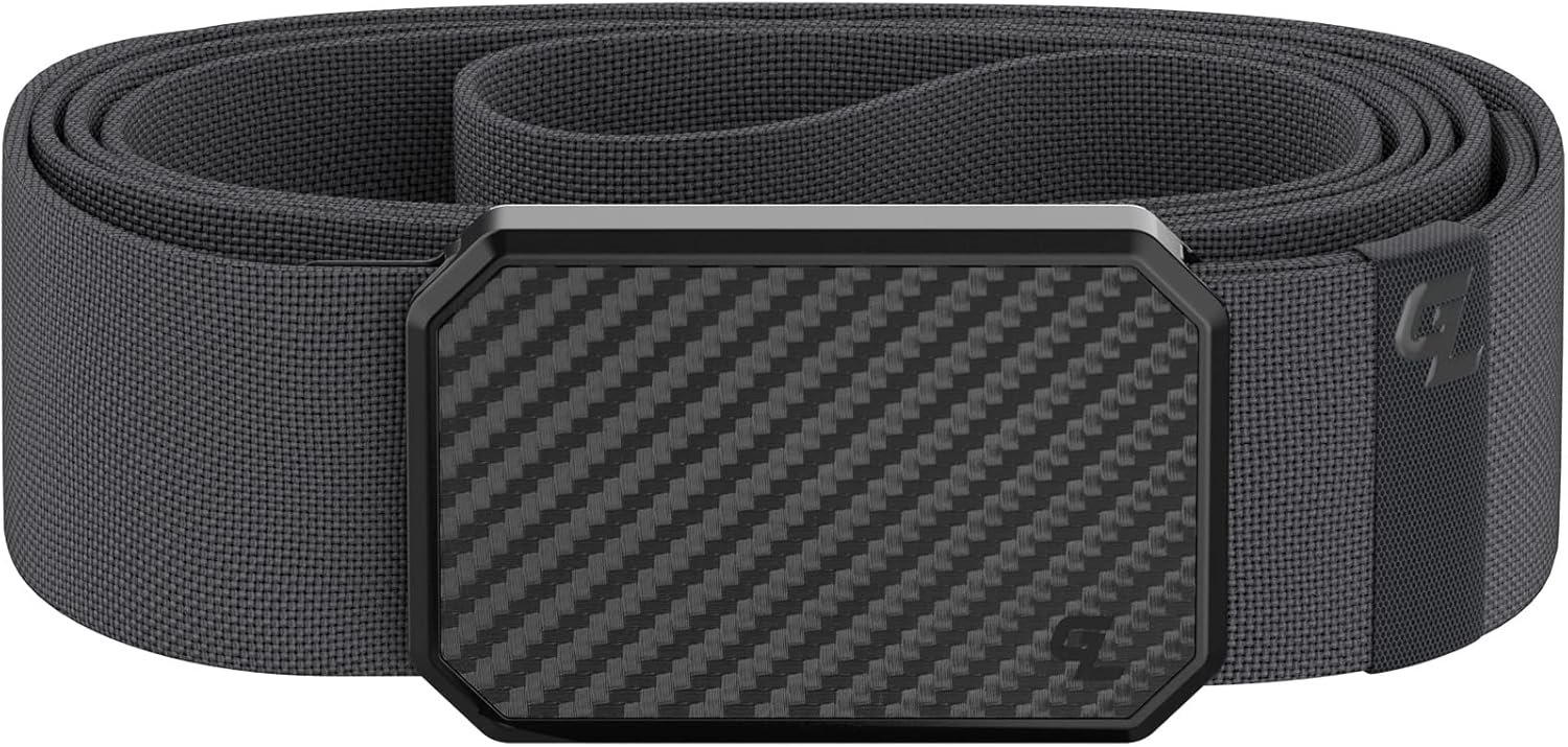 Groove Life Groove Belt Men's Stretch Nylon Belt with Magnetic Aluminum Buckle, Lifetime Coverage