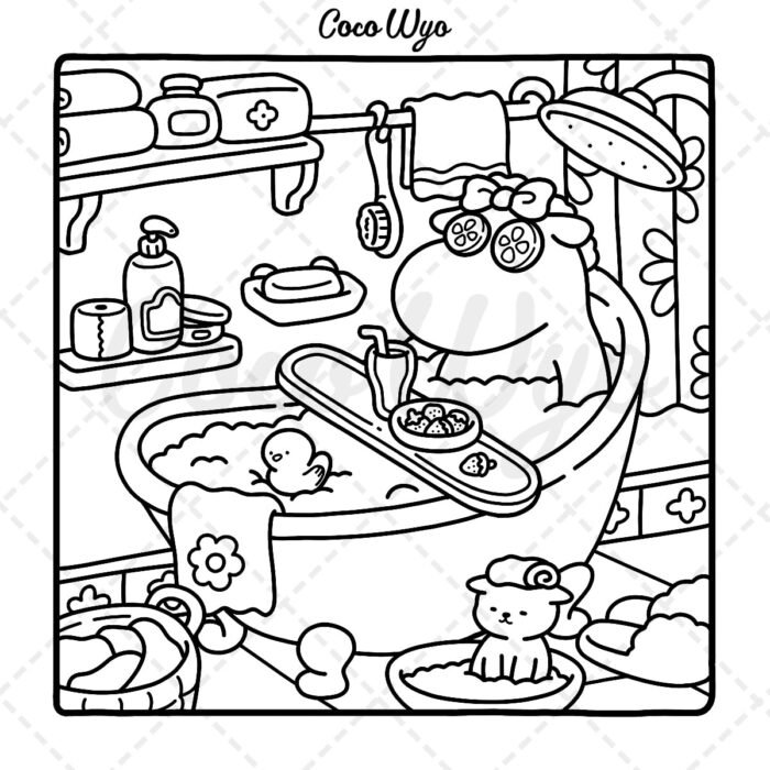 Cozy Friends: Coloring Book for Adults and Teens Featuring Super Cute Animal Characters with Easy and Simple Designs for Relaxation (Cozy Spaces Coloring) - Image 6