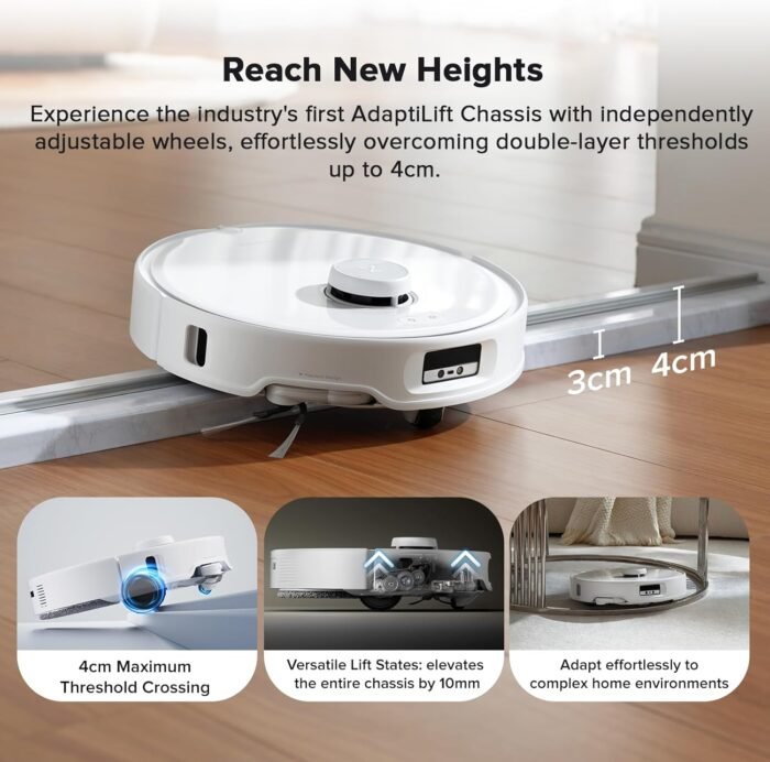 roborock Qrevo Curv Robot Vacuum and Mop, 18,500Pa Suction, Zero-Tangling, DuoDivide Main Brush, FlexiArm Arc Side Brush, FlexiArm Mop, AdaptiLift Chassis, Auto Mop Washing & Drying, Self-Emptying - Image 6