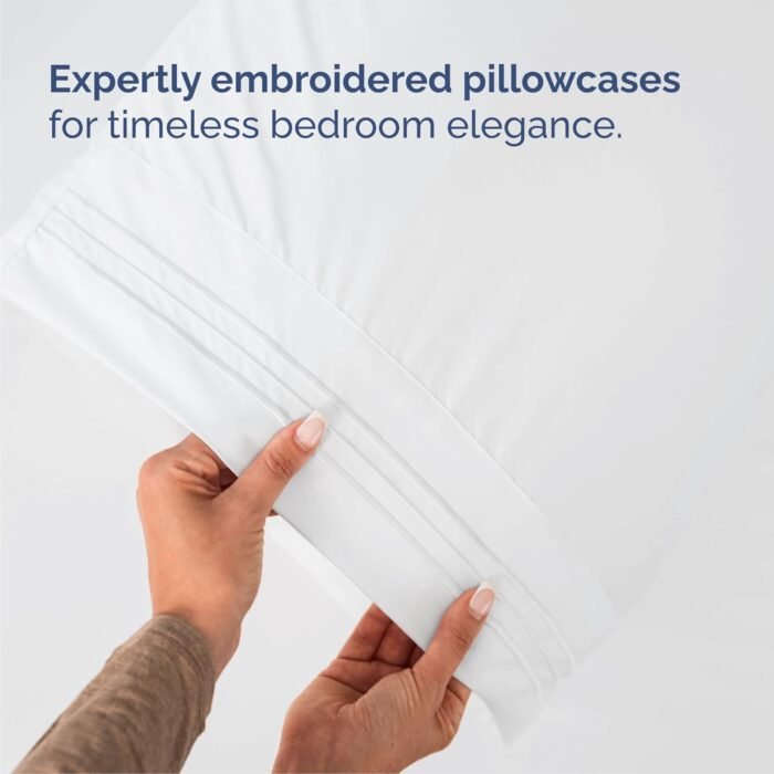 Queen Size 4 Piece Sheet Set - Comfy Breathable & Cooling Sheets - Hotel Luxury Bed Sheets for Women & Men - Deep Pockets, Easy-Fit, Extra Soft and Wrinkle Free Sheets - White Oeko-Tex Bed Sheet Set - Image 7