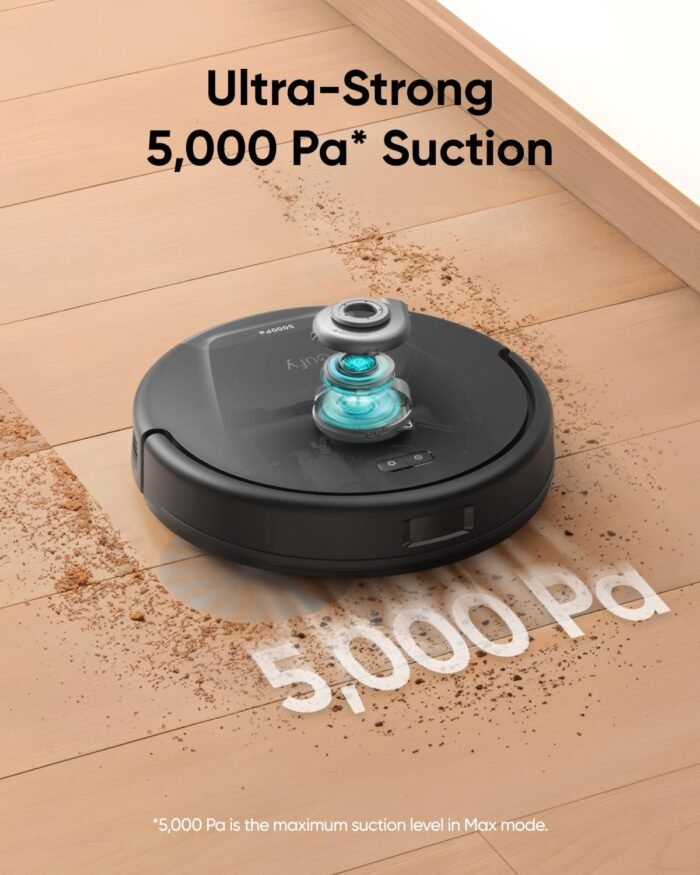 eufy L60 Robot Vacuum with Self Empty Station, Hair Detangling Technology, Up to 60 Days Hands Free Cleaning, 5,000 Pa Suction, Remove Hair, Dust - Image 4