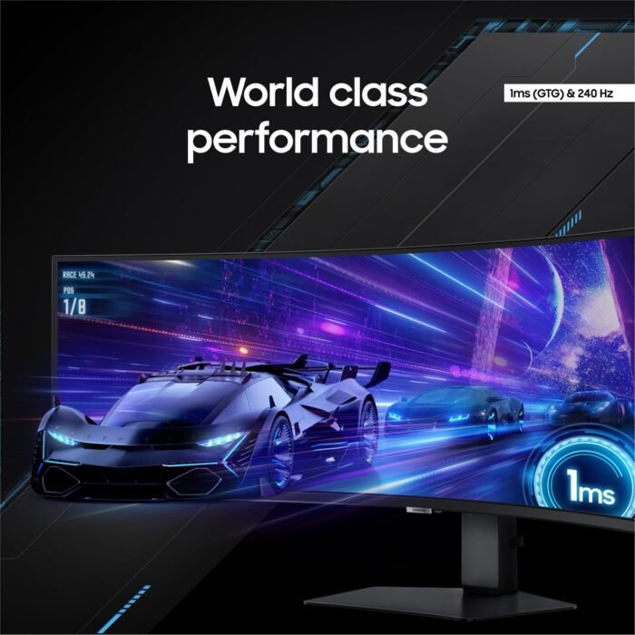 SAMSUNG 49-Inch Odyssey G9 Series DQHD 1000R Curved Gaming Monitor, 1ms(GtG), VESA DisplayHDR 1000, 240Hz, AMD FreeSync Premium Pro, Height Adjustable Stand, LS49CG954ENXZA, 2024 - Image 4