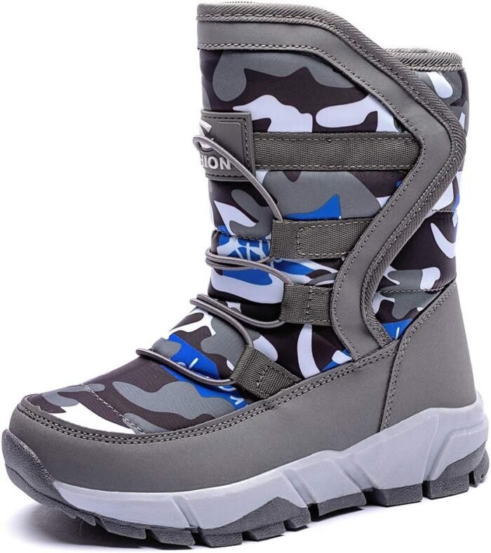 GUBARUN Boys Snow Boots Winter Waterproof Slip Resistant Cold Weather Shoes (Toddler/Little Kid/Big Kid)
