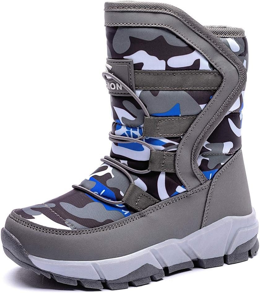 GUBARUN Boys Snow Boots Winter Waterproof Slip Resistant Cold Weather Shoes (Toddler/Little Kid/Big Kid)