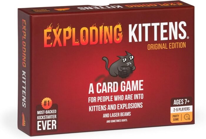 Exploding Kittens Original Edition - Hilarious Game for Family Game Night - Funny Card Games for Ages 7 and Up - 56 Cards - 2-5 Players - 15 Minutes of Play - Image 2