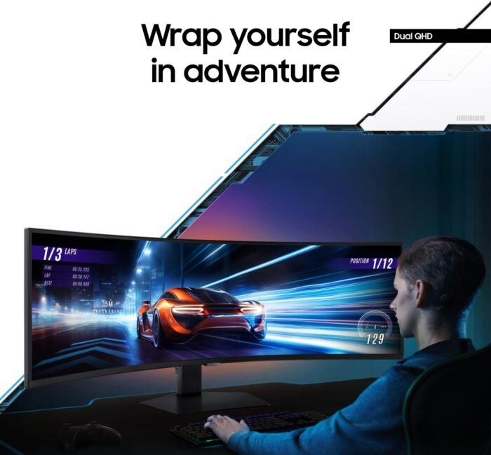 SAMSUNG 49-Inch Odyssey G9 Series DQHD 1000R Curved Gaming Monitor, 1ms(GtG), VESA DisplayHDR 1000, 240Hz, AMD FreeSync Premium Pro, Height Adjustable Stand, LS49CG954ENXZA, 2024 - Image 3