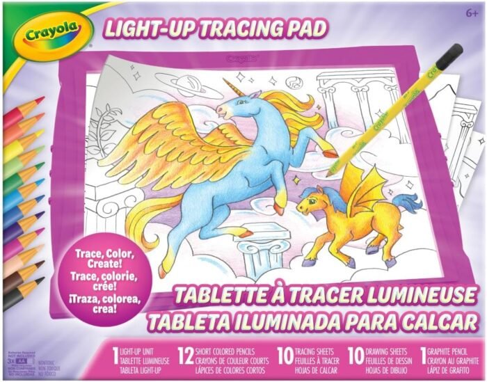 Crayola Light Up Tracing Pad - Pink, Art Kit for Kids, Kids Toys & Games, Light Box, Holiday Gifts for Girls & Boys, 6+ [Amazon Exclusive] - Image 3