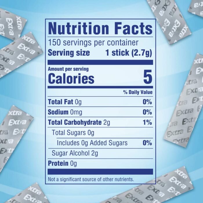 Extra Gum Peppermint Chewing Gum, 15 Pieces (Pack of 10) - Image 6