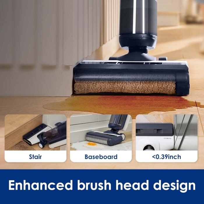 Tineco Floor ONE S5 Smart Cordless Wet Dry Vacuum Cleaner and Mop for Hard Floors, Digital Display, Long Run Time, Great for Sticky Messes and Pet Hair, Space-Saving Design, Blue - Image 5