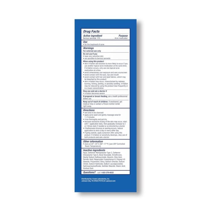 PanOxyl Acne Foaming Wash Benzoyl Peroxide 10% Maximum Strength Antimicrobial, 5.5 Oz - Image 2
