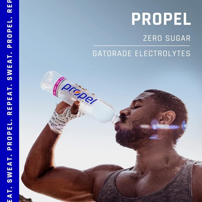 Propel, Kiwi Strawberry, Zero Calorie Sports Drinking Water with Electrolytes and Vitamins C&E, 16.9 Fl Oz (Pack of 12) - Packaging May Vary - Image 4