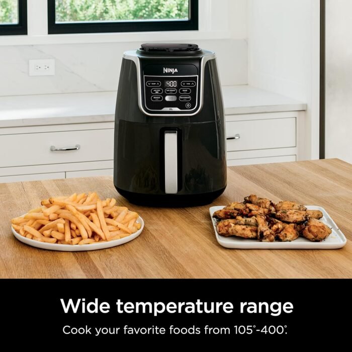 Ninja Air Fryer XL, 5.5 Qt. Capacity that can Air Fry, Air Roast, Bake, Reheat & Dehydrate, with Dishwasher Safe, Nonstick Basket & Crisper Plate and a Chef-Inspired Recipe Guide, Grey, AF150AMZ - Image 6