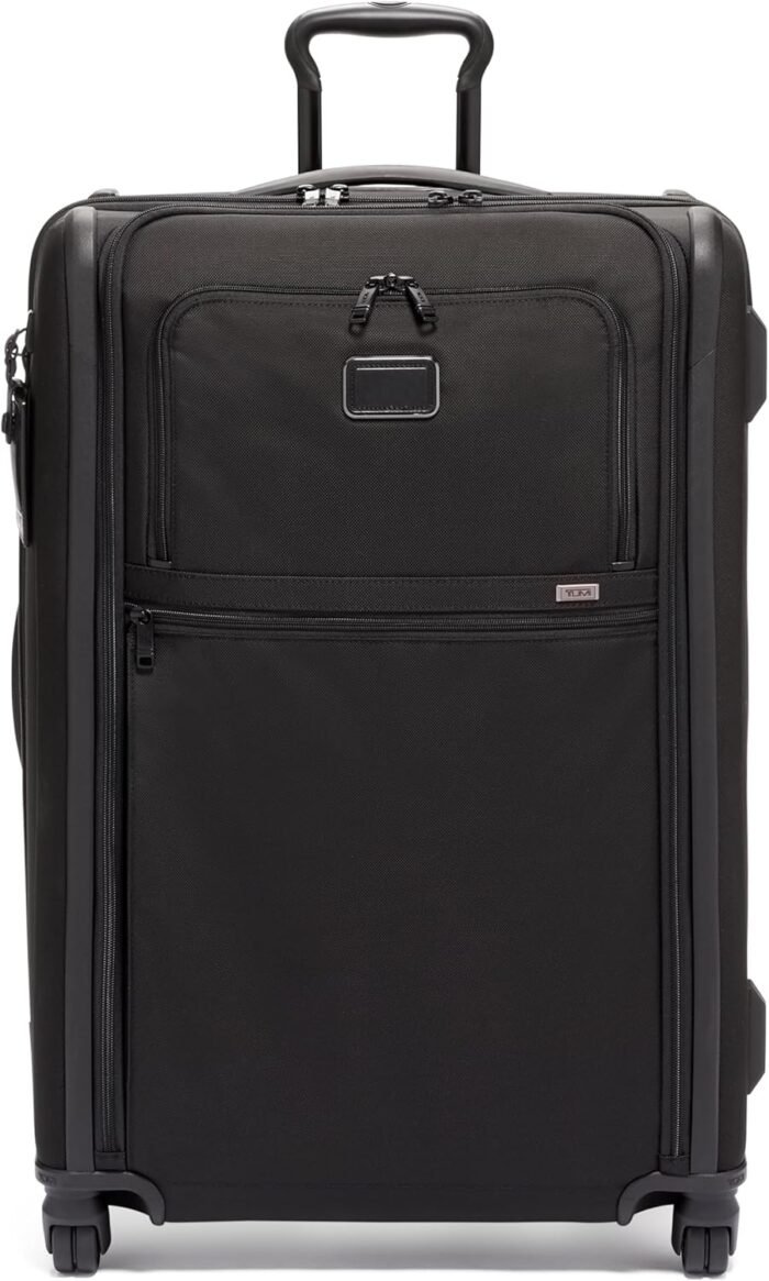 TUMI - Alpha Medium Trip Expandable 4-Wheeled Packing Case - Professional Travel Luggage - TSA Lock Tracer - TUMI Suitcase - Black