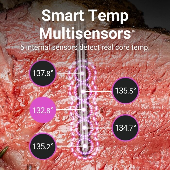 MEATER Pro: Smart Bluetooth Wireless Meat Thermometer Digital | 1000°F Heat Resistance | Long Range | Certified Accuracy | BBQ, Oven, Grill, Smoker, Air Fryer, Deep Fryer | 50+ Recipes in App - Image 4